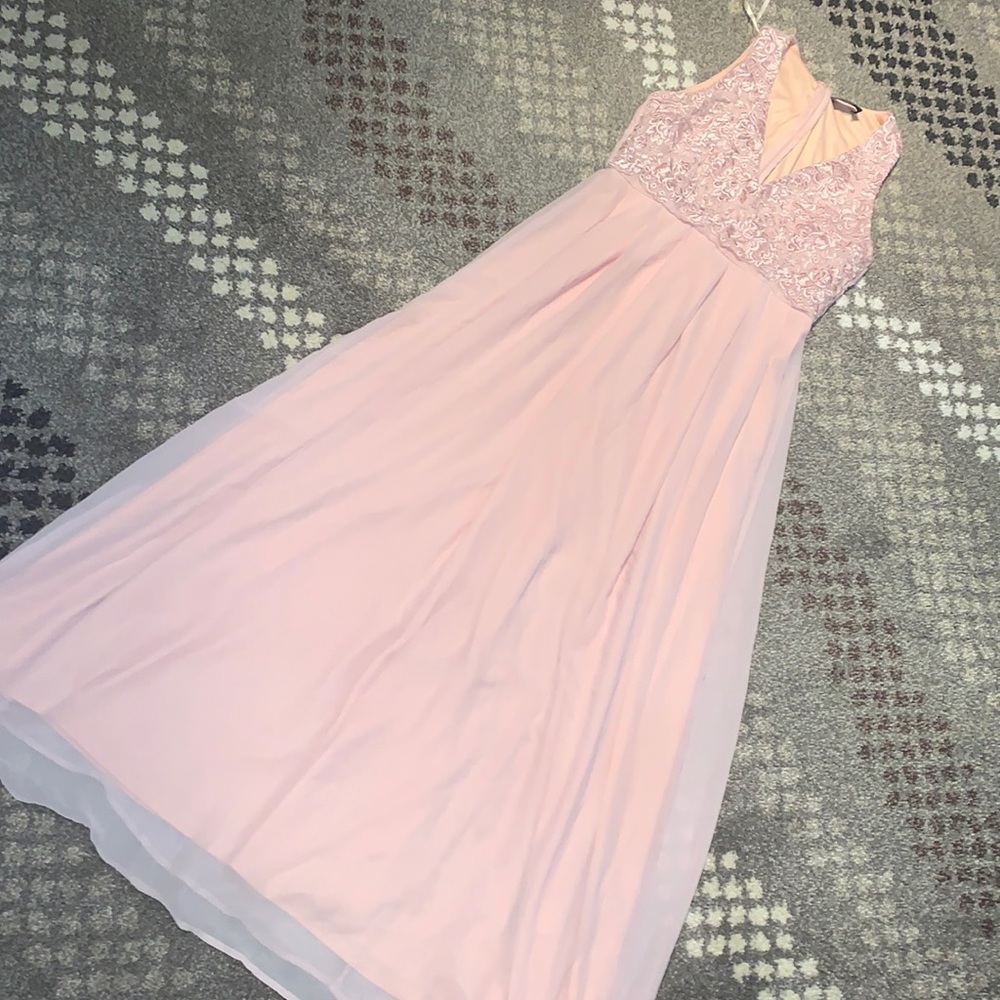 Blush bridesmaid dress